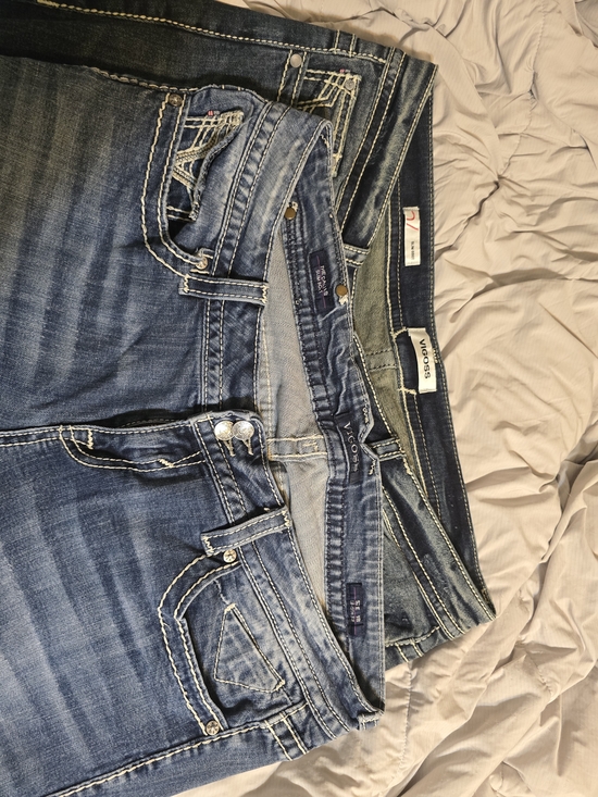 Vigoss Denim - Vigoss Blue Distressed Stretch Jeans - Pair